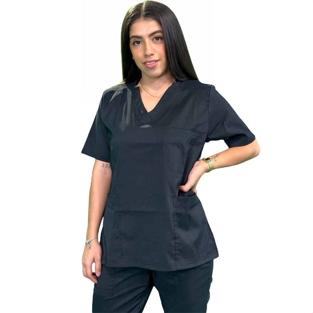 [M80202 001 ECH] zittro Filipina Médica Lycra Mujer Negro (ECH)