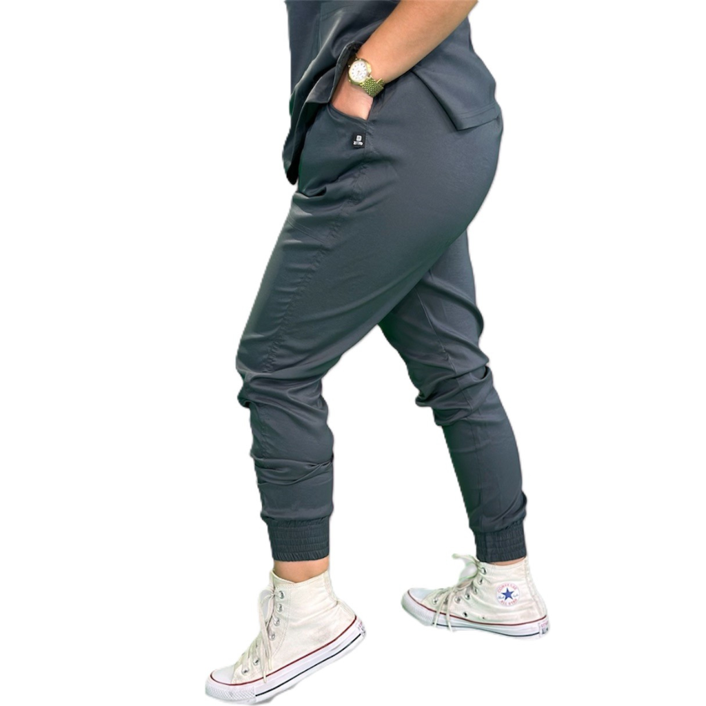 [M81204 000 ECH] zittro Pantalón Médico Lycra Jogger Mujer Gris Oxford M81204-000 (ECH)