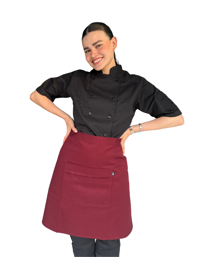 [R92351 607 M] zittro Medio mandil delantal chef Vino. R92351-606