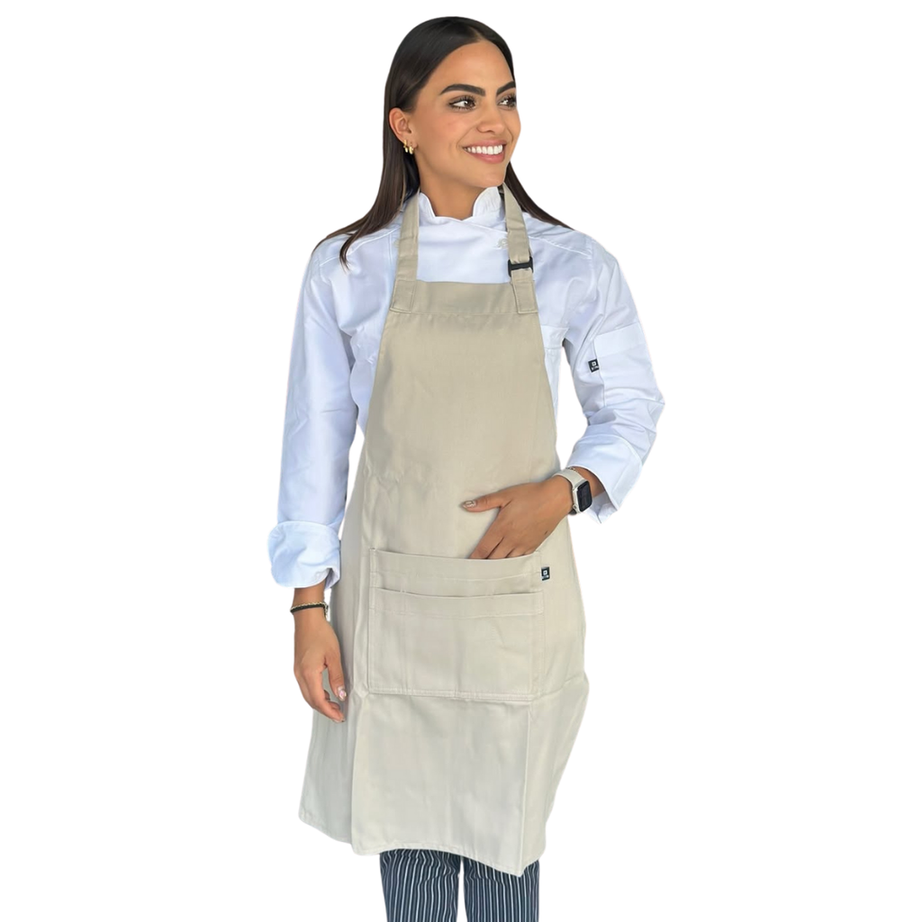 zittro Mandil Delantal Chef Unisex Beige