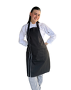 zittro Mandil Delantal Chef Unisex Franja Negro