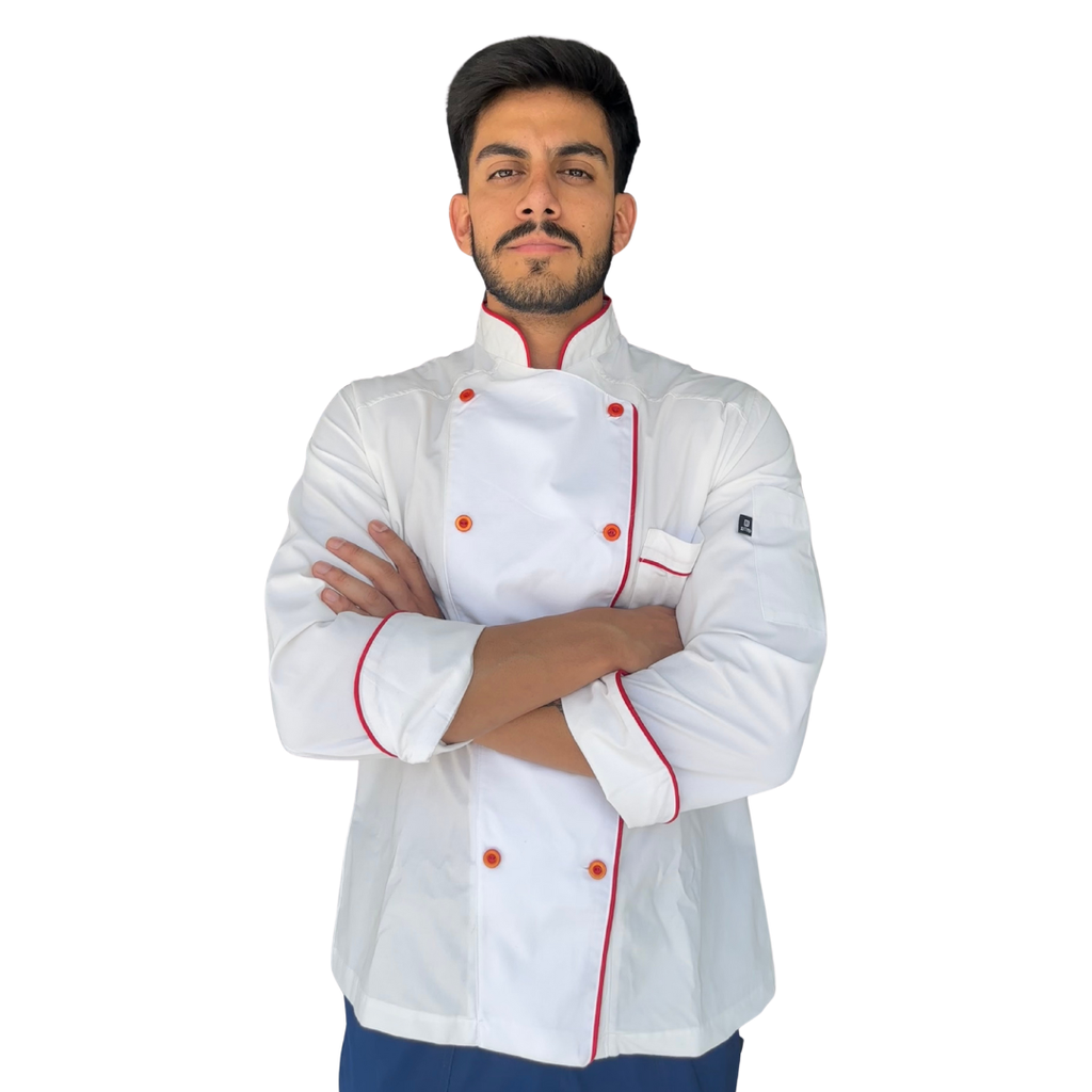 zittro Filipina Chef Hombre Blanco/Rojo
