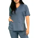 zittro Filipina Médica Lycra Mujer Azul Acero