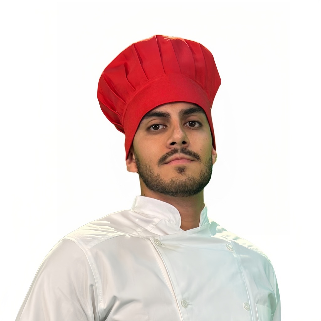 zittro Gorro Pastelero Rojo Unisex